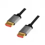 LogiLink - Ultra High Speed - HDMI-Kabel mit Ethernet - HDMI männlich zu HDMI männlich - 1 m - Dreifachisolierung - Grau, Schwarz - unterstützt 8K 60 