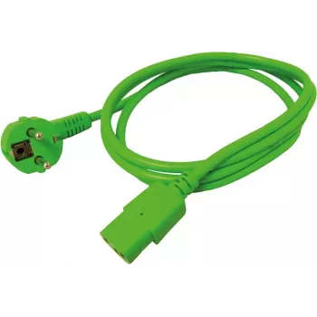 ROLINE - Power Cable - CEE 7/7 (M) angled to IEC 60320 C13 straight - AC 250 V - 10 A - 1.8 m - Green - Germany (19.08.1013)