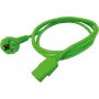 ROLINE - Power Cable - CEE 7/7 (M) angled to IEC 60320 C13 straight - AC 250 V - 10 A - 1.8 m - Green - Germany (19.08.1013)