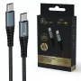 Extralink USB-C to USB-C Charging Cable Smart Life 60W 120 cm PVC 5V 2.4A/3A gray