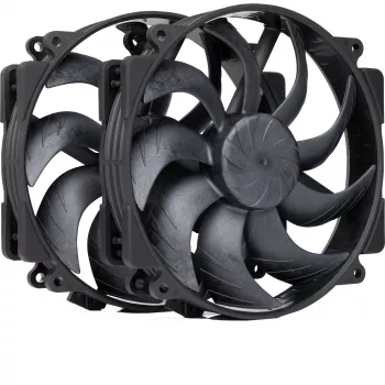 Noctua NF-A14x25r G2 PWM Sx2-PP chromax.black 140mm Dual Fan Set