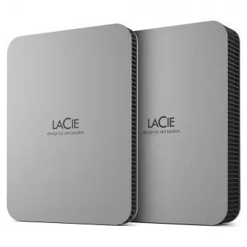LaCie Mobile Drive Moon 4TB External Hard Drive Portable Silver USB-C 3.2 PC Mac with Adobe Creative Cloud 3 Years Rescue Services (STLP400040