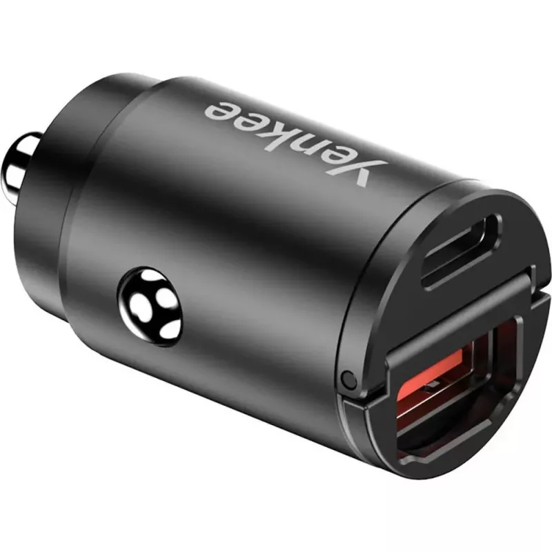 Car Charger YENKEE CAR 02 Power Delivery 30W with USB-A and USB-C ports