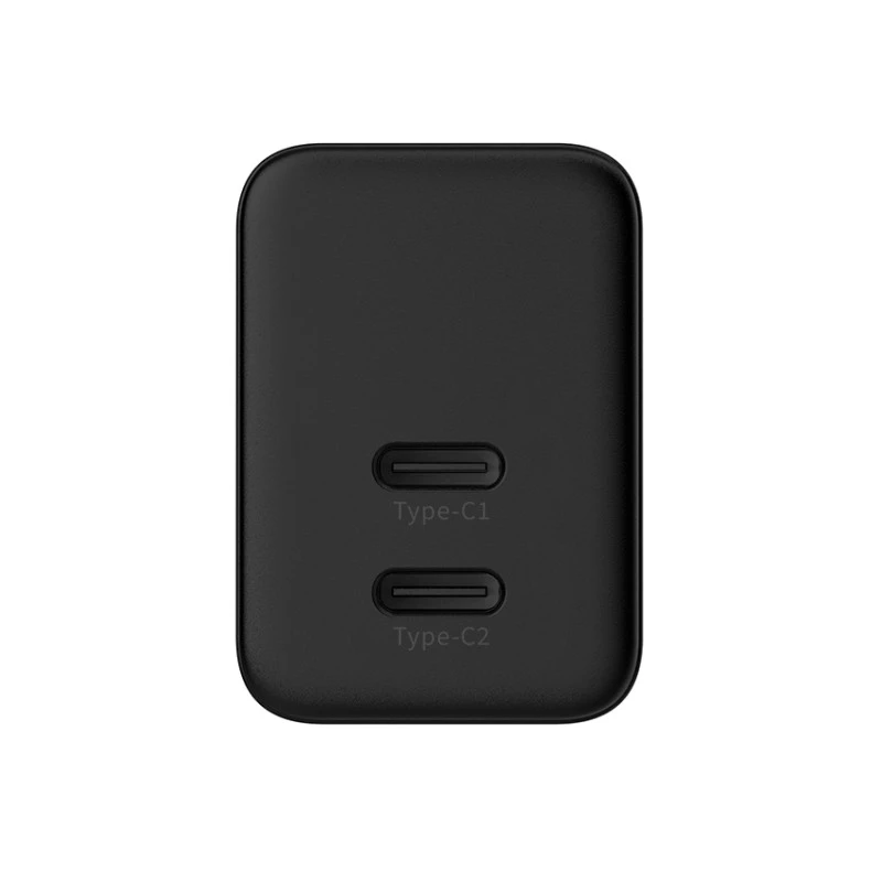 Crong wall charger Ultra Compact GaN 35W PD 3.0 2x USB-C (black)