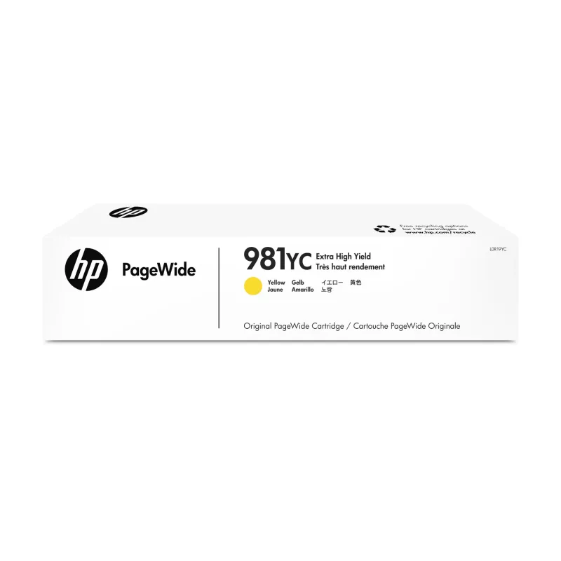 HP 981YC Yellow Contract PageWide Crtg, Original, Tinte auf Pigmentbasis, Gelb, HP, HP PageWide Enterprise Color 556/586, Tintenstrahldrucker