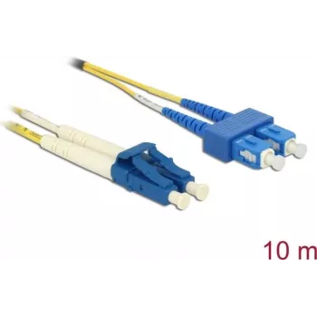 Fibre optic cable DeLOCK 84881 LC LC/APC OS2 0.5 m Yellow