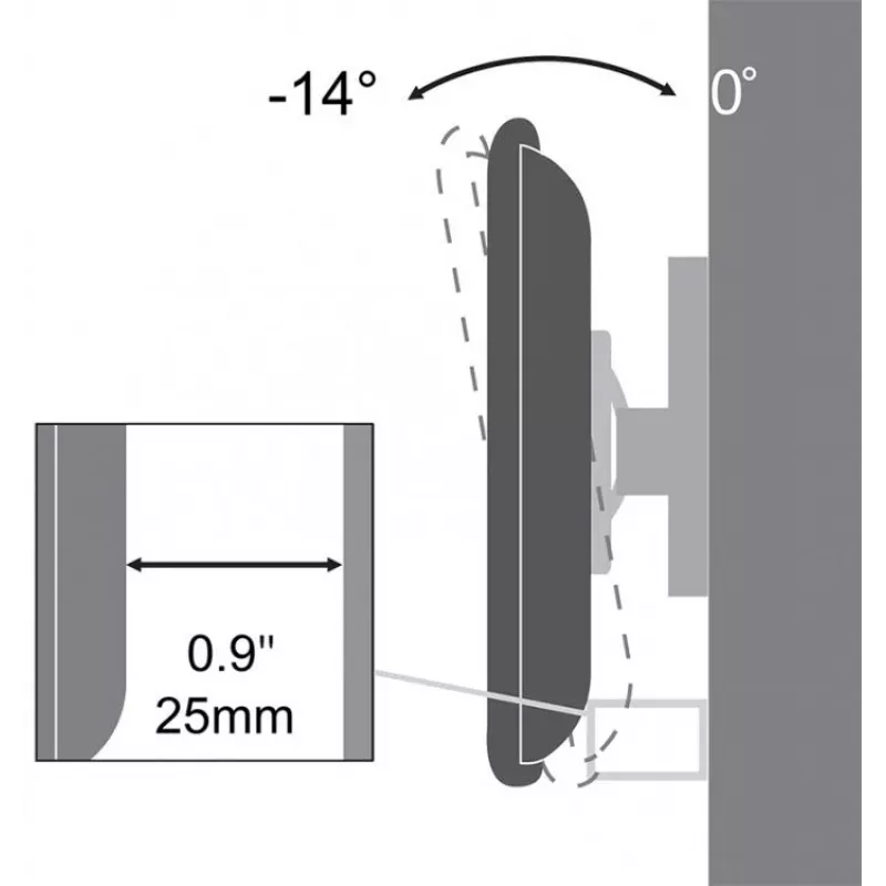 Sbox PLB-3422T Tilting Flat Screen LED TV Mount 23-43 35kg