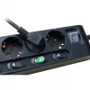 Brennenstuhl Power Strip individually switchable 6-way - to 6 different devices switch individually with ease, 2m Cable, black