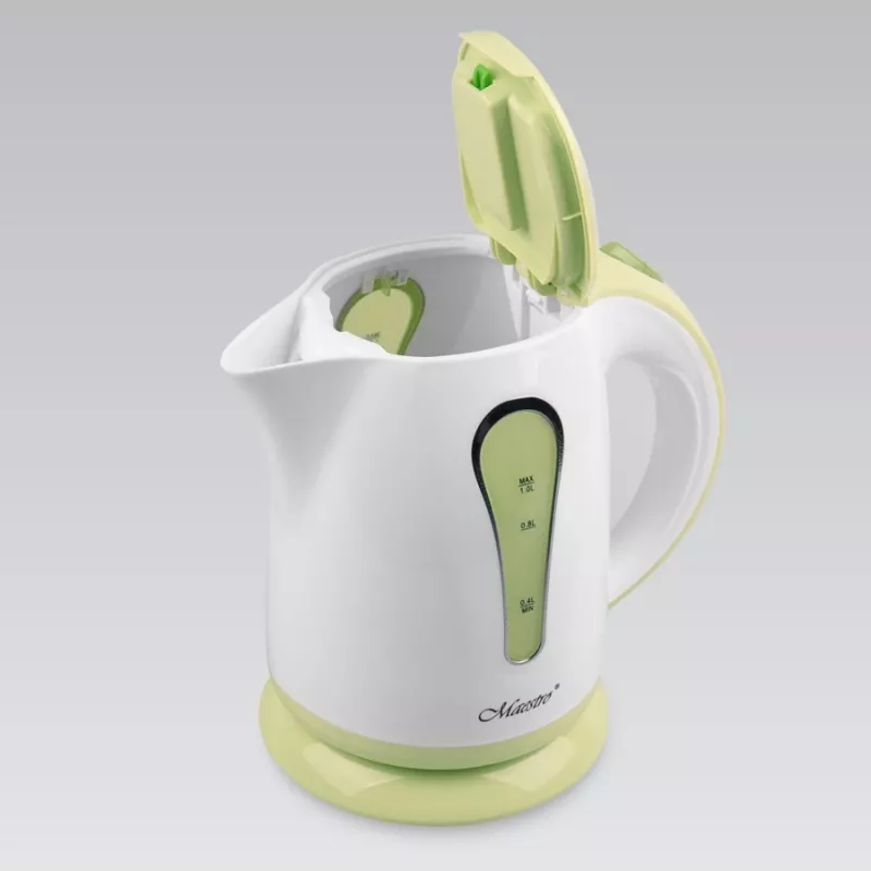 Electric kettle Maestro MR-028 1 L 1630 W Green, plastic housing, button control