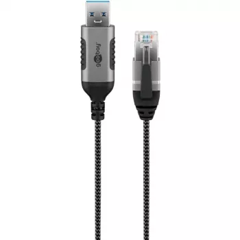 Goobay Ethernet-Cable USB-A 3.0 to RJ45 Slim 1 m - connects router, modem or (74393)