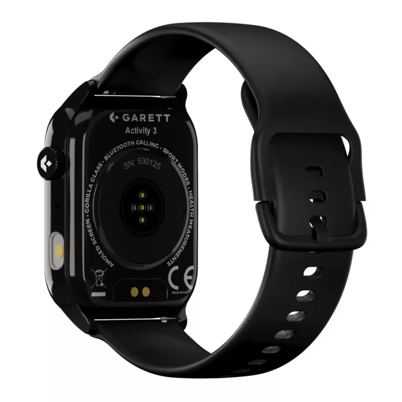 Smartwatch Garett Activity 3 black — basic fitness and notification features