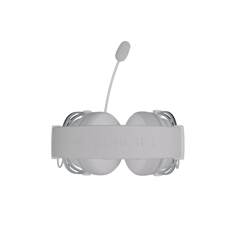 Wired headphones Genesis Toron 531 White with microphone, lightweight on-ear design