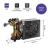 Power supply QOLTEC Gaming Miner 1600W Gold, 1600 W, ATX, Gold efficiency