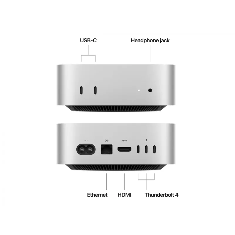 Apple Mac mini Apple M M4 16 GB 512 GB SSD macOS Sequoia Mini PC Silver