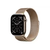 Apple Watch Series 11 GPS + Cellular 46mm Gold Titanium Case with Gold Milanese Loop - S/M (MFD74ZR/A)