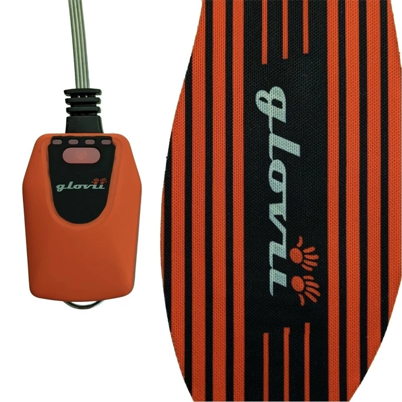 Heated insole Glovii GW4U unisex, polyester 100%, size EU 36–48, red/black, lithium‑ion battery