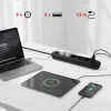 Power strip MACLEAN MCE395 B — 5 sockets, 3×USB, 110–240V AC, 2.1A USB, 2500W, 1.5 m cable, black