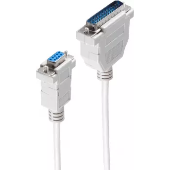 Serial Cable ShiverPeaks BS78065-5 Grey 5m DB-9 DB-25