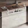 Under-desk cable organizer MACLEAN MC-102W — steel under-desk mount, adjustable length, fits 0.5–5 cm desks, load 5 kg, white