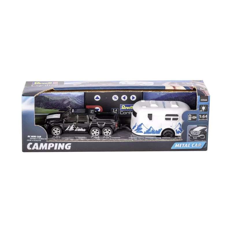 RC car with camper REVELL 23566 — mini remote-controlled model, battery-powered, toy vehicle