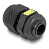 Cable gland M12 DELOCK with ventilation IP68, plastic, black, 2 pieces