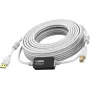 Vision White USB 2.0 Cable 15m USB A to USB B 0.48 Gbit/s