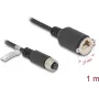 Network Cable DeLOCK M12 Cable A-coded 8 pin female to RJ45 jack Cat.5e FTP 1 m black