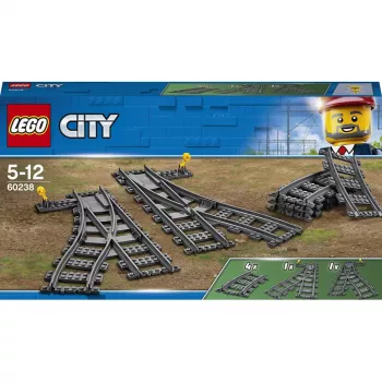 Construction toy set LEGO City 60238 – railway switch and accessories for playsets