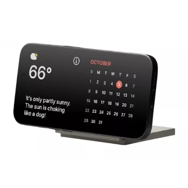 Wireless Charger native union Rise Solo Qi2 Wireless Charger Sandstone indoor USB smartphone compatible light grey