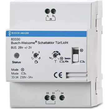 BUSCH JAEGER 83330 - switching actuator - DIN-rail mounting - IP20 - White - CE - RoHS - 350 W