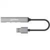 Manhattan USB-A 4-Port Hub, 4x USB-A Ports (1x 5 Gbps USB 3.2 Gen1 aka USB 3.0, 3 x 480 Mbps USB 2.0), USB powered (no external power supply required), Aluminium