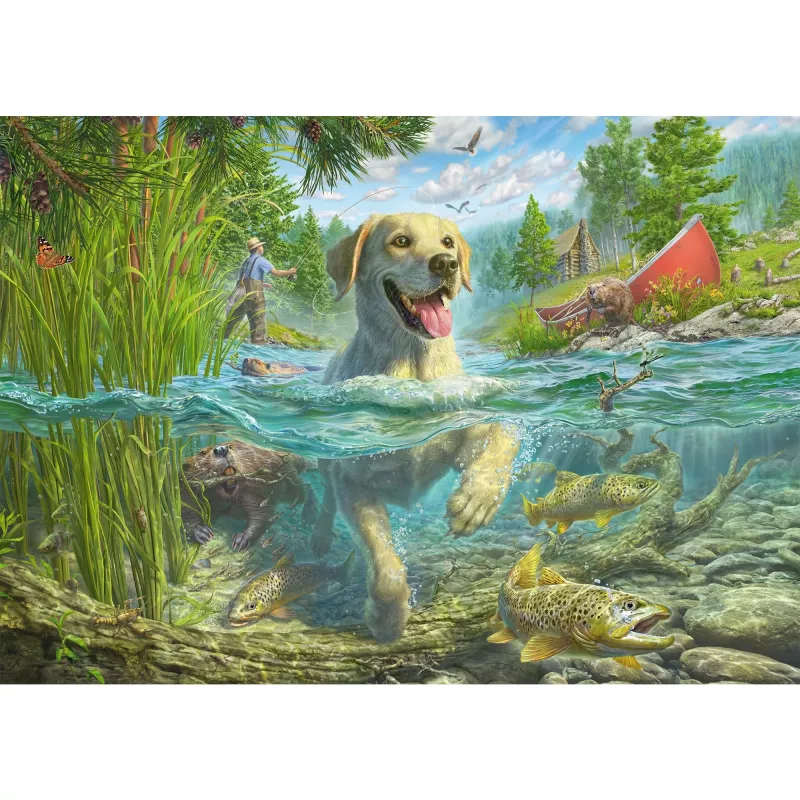 Jigsaw Puzzle schmidt spiele Mark Fredrickson Dog Love Yellow Labrador 1000 pieces