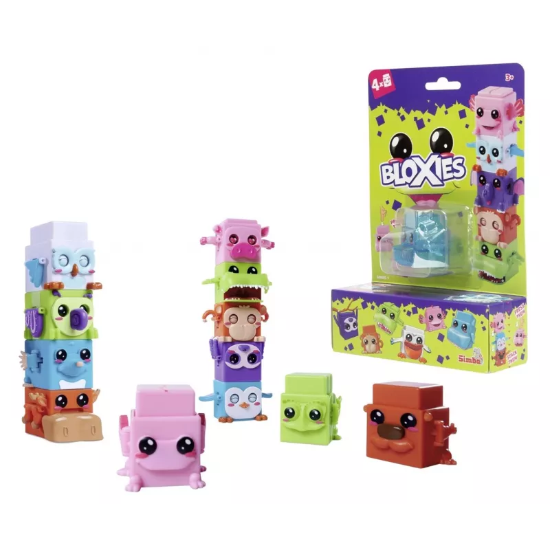 Play Figures Simba-Dickie Bloxies Series 1 4-Pack assorted figures