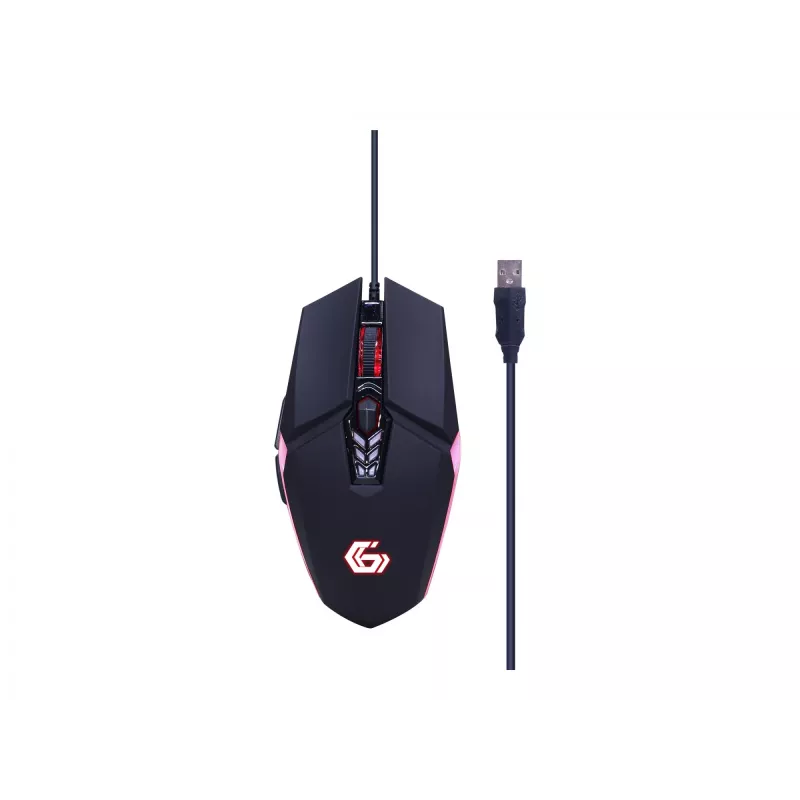 Gaming keyboard with mouse GEMBIRD GGS-UMGL4-02 — full-size USB QWERTY US English, black, LED backlight