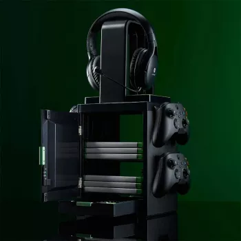 Numskull Games Official Xbox Gaming Locker, Diskettenhalter for Spiele, Xbox, Black, Wired