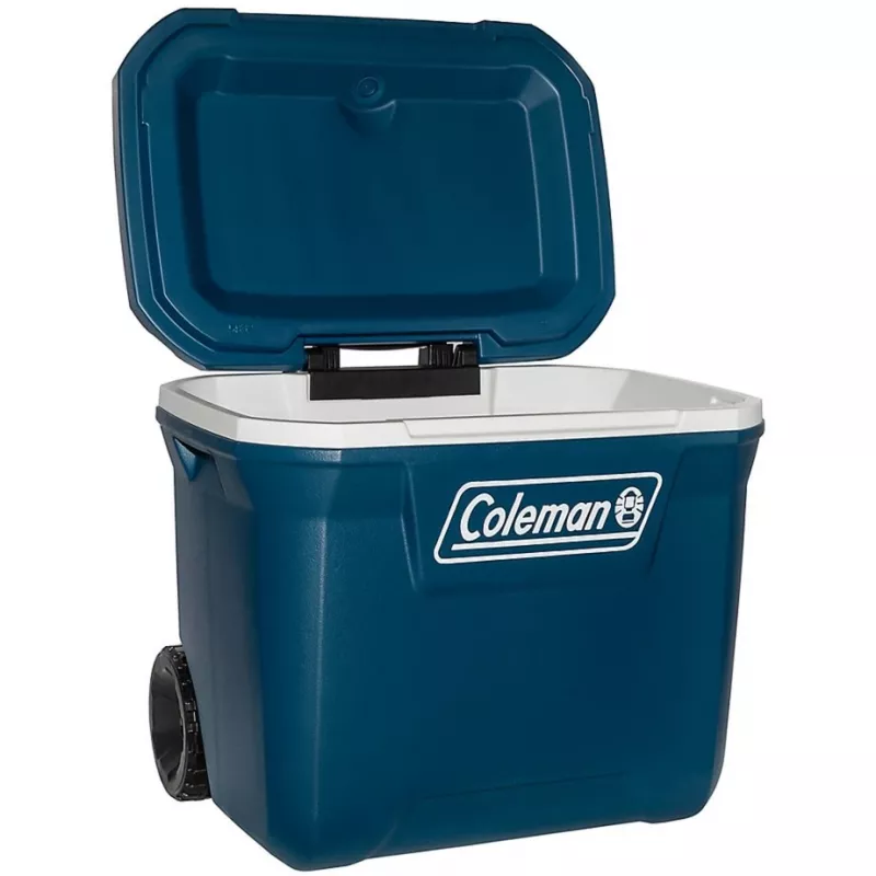 Coleman 50QT Xtreme Wheeled Cooler, Blue, Plastic, polyurethane (PU), Black, 47 l, 113 kg