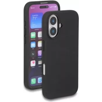 Protective Soft-Touch Silicone Case DELOCK for iPhone 16 — Black