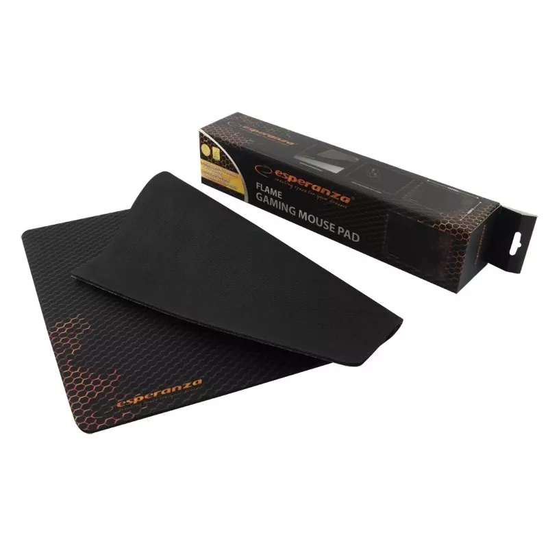 Mouse pad ESPERANZA EA146R — rubber gaming pad 440×354×4 mm, non-slip base, black/red