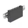 Blank Panel 6‑port for Keystone RJ‑modules DELOCK 90628, black, metal, for table/wall/DIN‑rail mounting