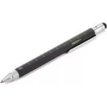 Ballpoint pen TROIKA PIP20/BK black/silver — black ink, pocket-size writing instrument