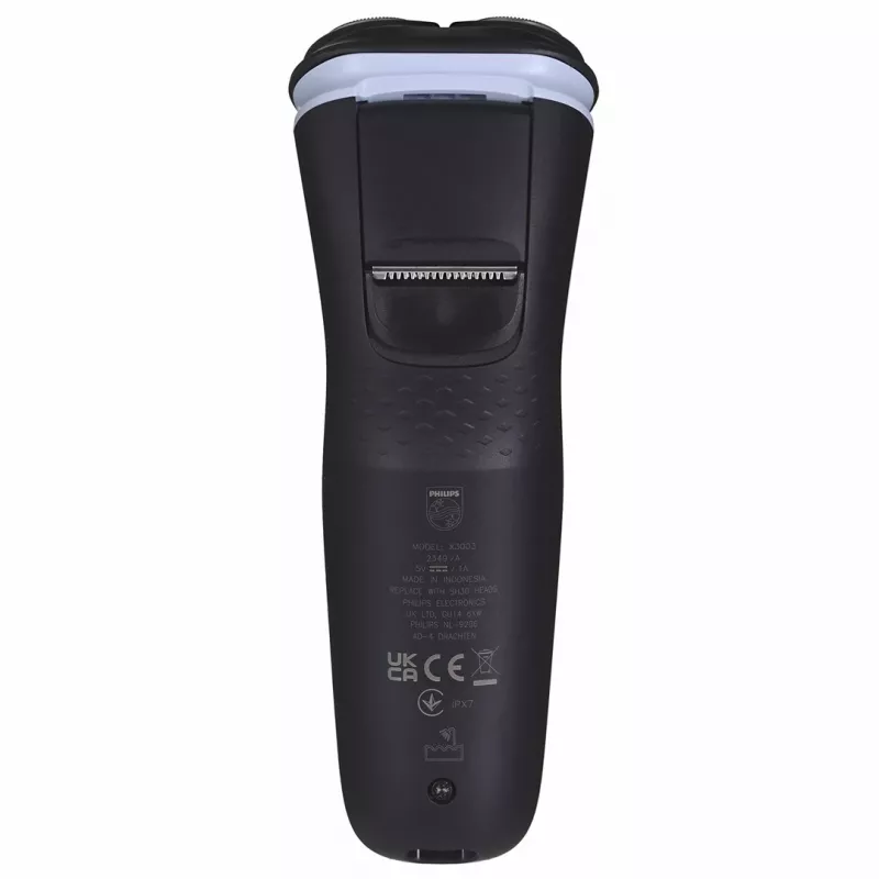Electric rotary shaver Philips 3000X Series X3003/00 — 3-head, Wet & Dry, NiMH battery, 40 min runtime