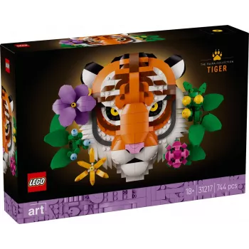 Construction toy LEGO Art Fauna Collection Tiger set 31217 - buildable tiger model