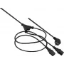 Power Y-Cable helos 262674 — 2.0 m, 2× IEC C13 to 1× IEC C14, black