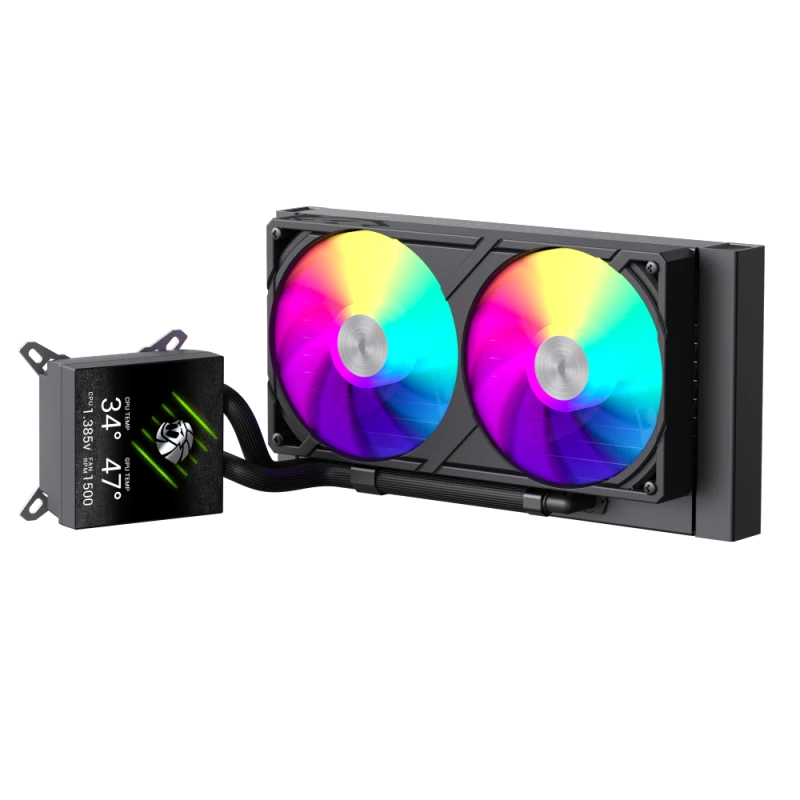 Gamemax CPU Liquid Cooler | GLACIER 240 LCD BK | Intel, AMD