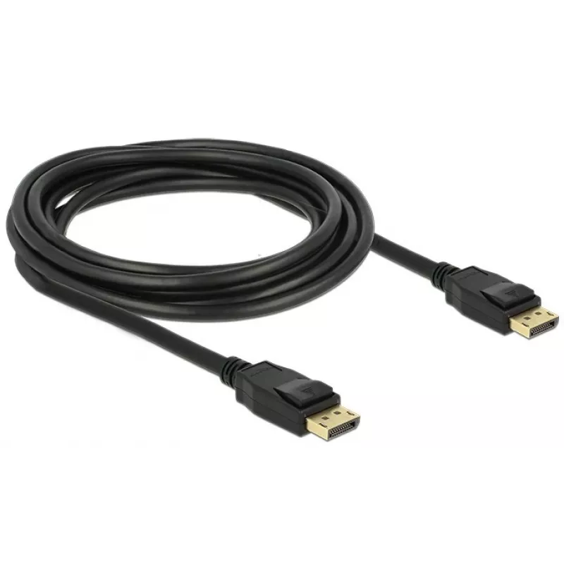 Delock - DisplayPort-Cable - DisplayPort (M) to DisplayPort (M) - 3 m - latched - Black