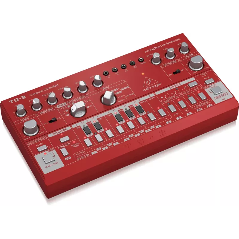 Analog synthesizer Behringer TD-3-RD Red 9V DC