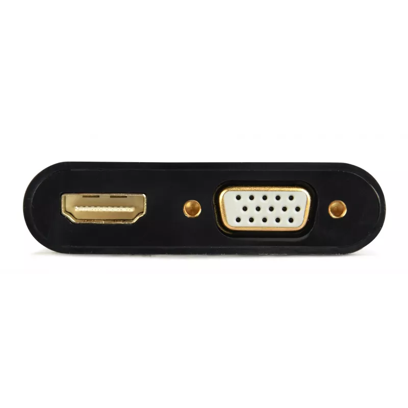 HDMI to VGA adapter GEMBIRD A-HDMIM-HDMIFVGAF-01, HDMI male to VGA output, 0.15 m, black