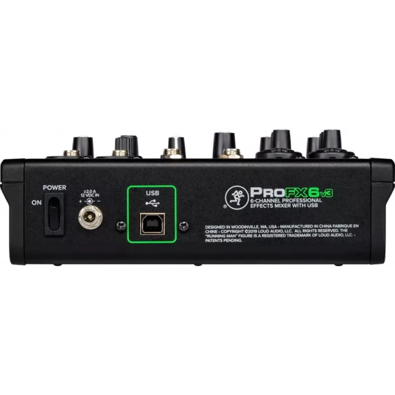 Mixer Mackie ProFX6v3 compact 6-channel analog mixer with USB interface