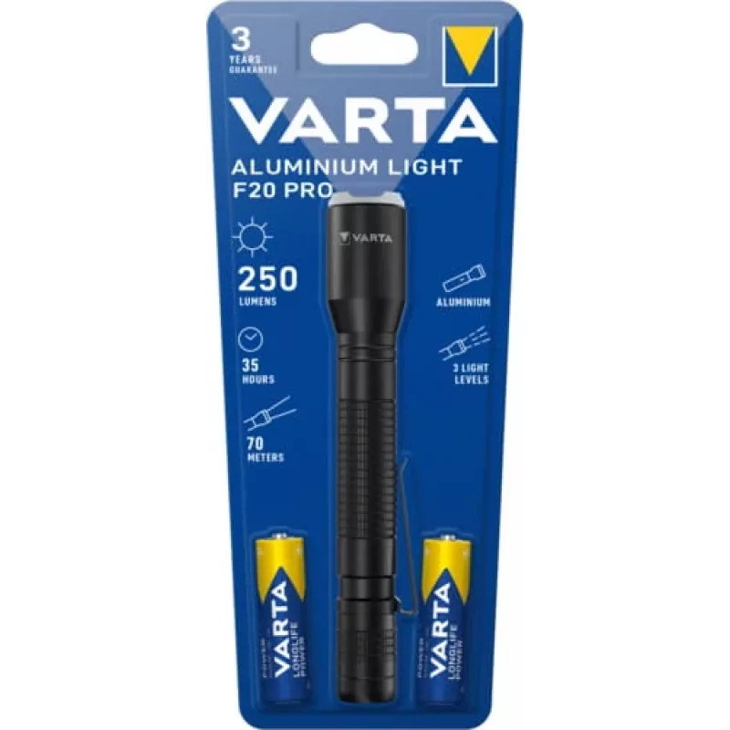 Hand flashlight Varta Aluminium Light F20 Pro LED 250 lm 7 lamps