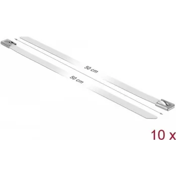 Cable Tie DeLOCK 18824 Steel White 500mm 10 pcs